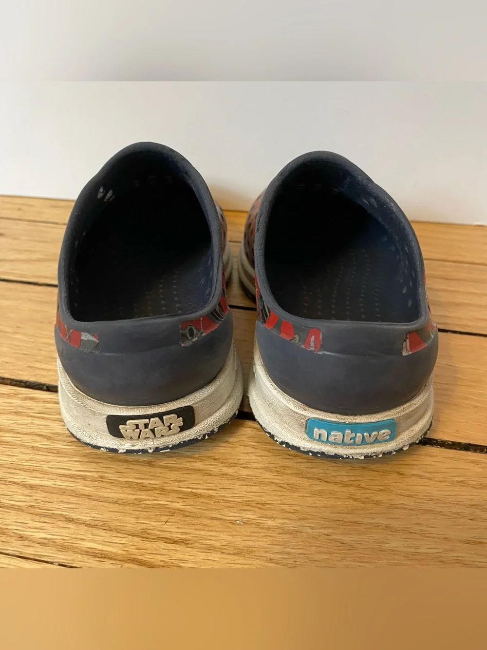 Native Sandals Water Shoes Toddler Boys Sz 11 Star Wars Collab Gray Summer Beach